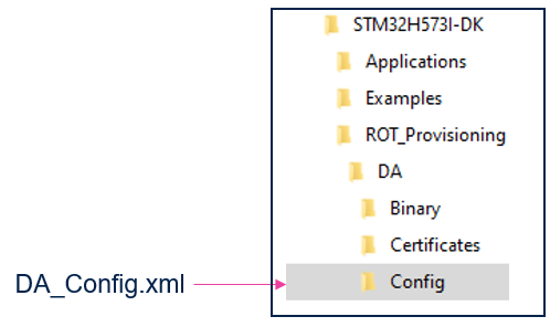 File:Security STM32H573 STiROT DA config xml .png