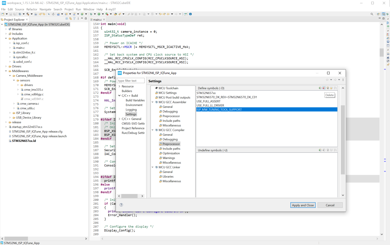 Camera Middleware Simple preview application project