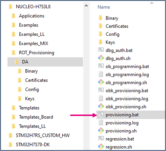SECURITY provisioning script folder Nucleo H7S.png