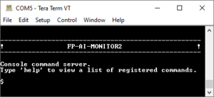 FP-AI-MONITOR2 Console Welcome Message