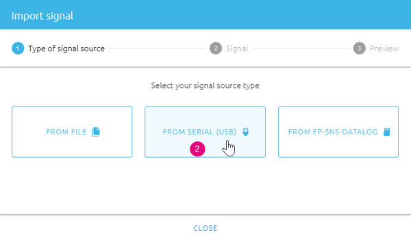 Select signal source from USB