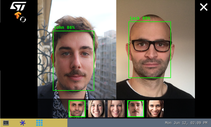C/C++ TensorFlow™ Lite face recognition application