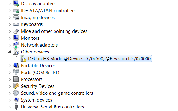 stm32 bootloader windows 10 driver